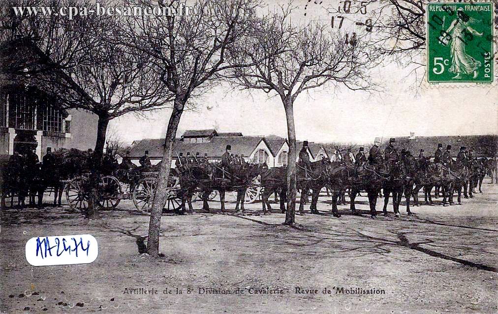 Artillerie de la 8e Division de Cavalerie - Revue de Mobilisation